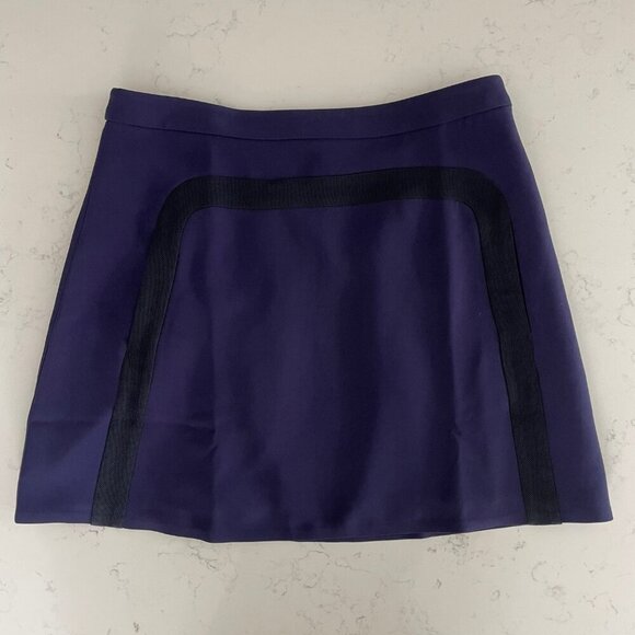 Lacoste A-Line 100% Polyester Lined Mini Skirt Purple + Black Sz 38F/28US NWOT - Picture 11 of 11